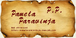 Pamela Paravinja vizit kartica